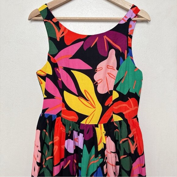Gorman Womens 10 Floral Sleeveless Fit and Flare Frondsense Dress - Picture 4 of 16